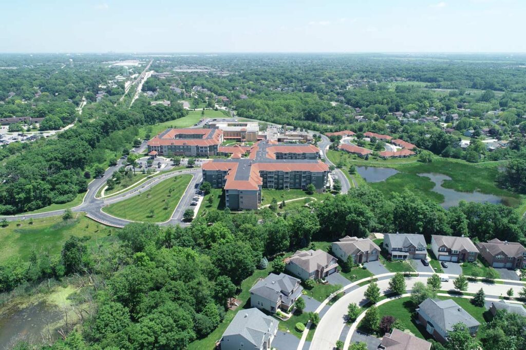 The Oaks at Bartlett | Western aerial view
