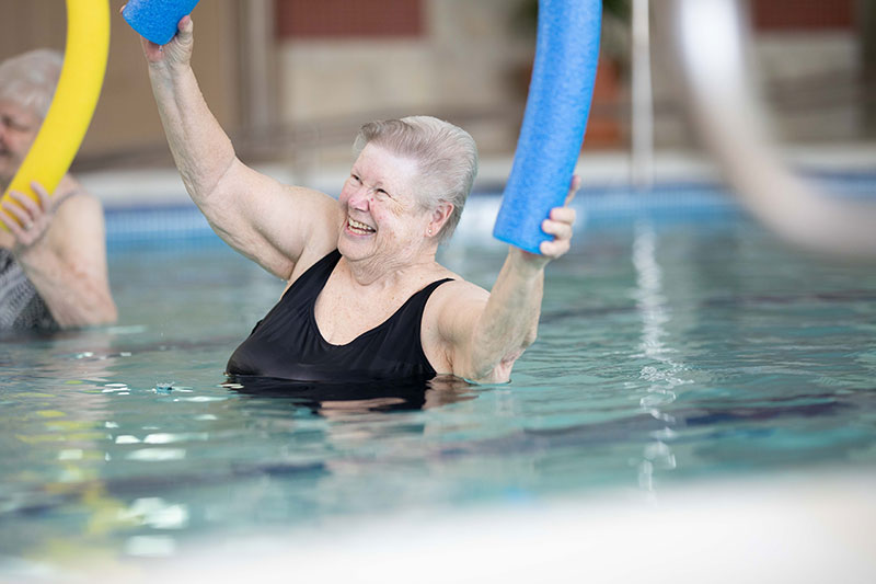 The Oaks at Bartlett | Seniors doing aquatic exercises