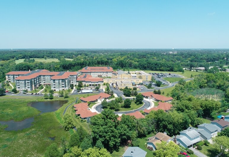 The Oaks at Bartlett | Exterior aerial view